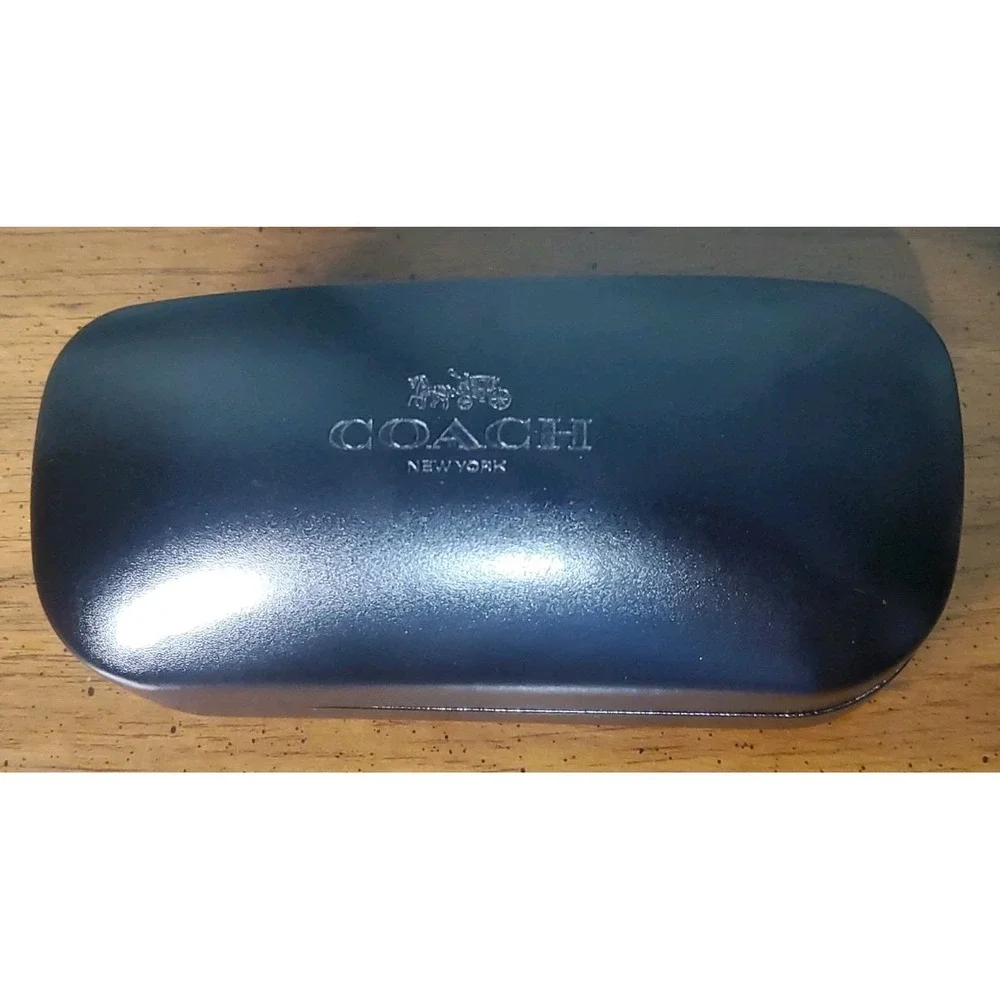 Coach Original Black Sunglasses eyeglass Case Hard Clamshell with cleaning cloth